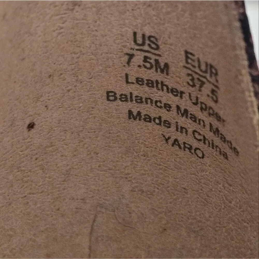 Sam Edelman Yaro Block Heel Sandals Ankle Strap Snakeskin Print Leather Size 7.5 - Picture 10 of 11